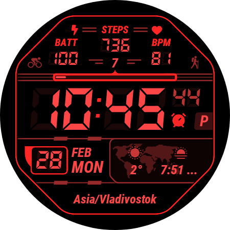 LCD Informer Minimal watchface