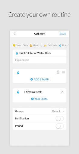DAILY STAMP - My own routine Screen 2