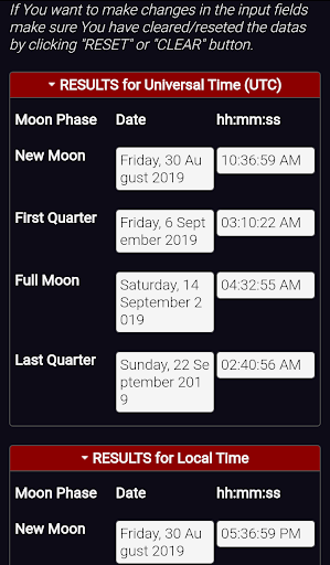 Moon Lunar Phase Calendar Find Screen 3