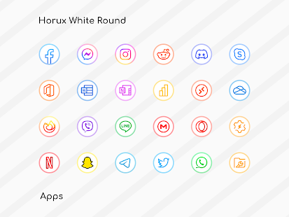 Horux White - Round Icon Pack لقطة شاشة