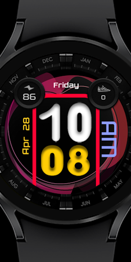 Android application [SSP] Colored Bold wearOS Face screenshort