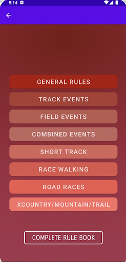 Android application Athletics Rule Book 2024 screenshort