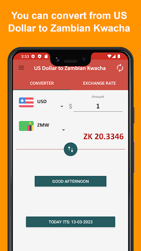 US Dollar to Zambian Kwacha Screen 2