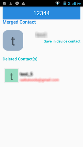Duplicate Contacts Remover Screen 3