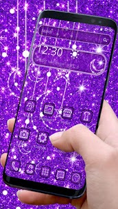 Purple Glitter Moon Theme For PC installation