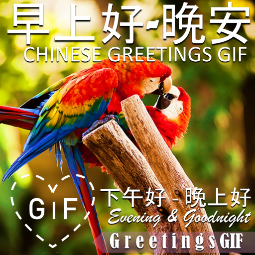 Chinese Good Morning Night Gif logo