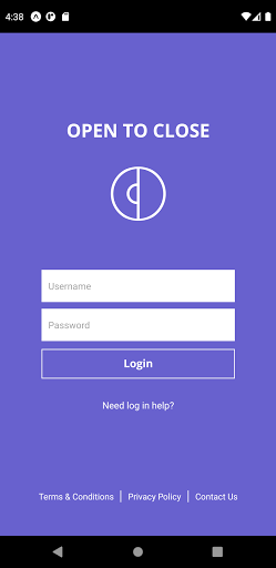 Android application Open To Close screenshort
