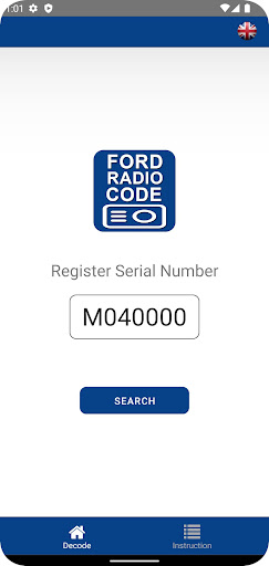 Android application Ford Car Radio Decoder screenshort