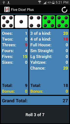 Five Dice Plus Screen 3