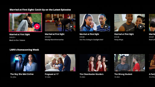 Screenshot of Lifetime: TV Shows & Movies