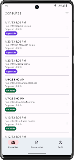 Android application JoinIn Prestadores screenshort
