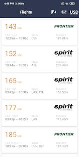 Captura de pantalla de l'aplicació de reserva de tots els bitllets d'avió