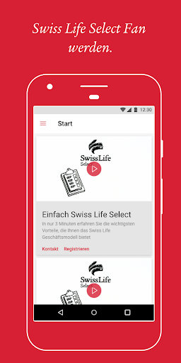 Android application Swiss Life Select Fan screenshort