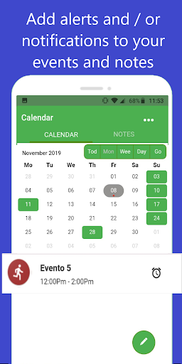 gCalendar Notes and holidays Screen 3