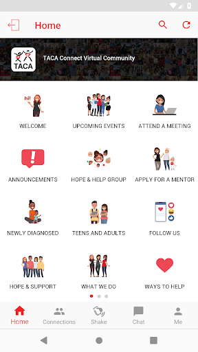 Screenshot of TACA Connect