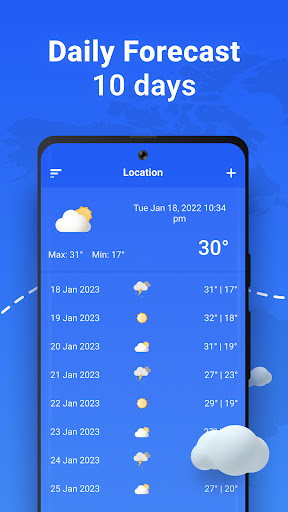 Android application Weather Forecast & Live Radar screenshort