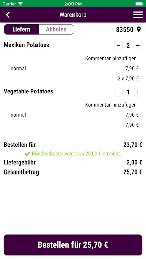 Punjabi Pizza Lieferservice Screen 3
