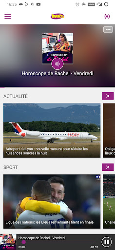 Android application Impact FM screenshort