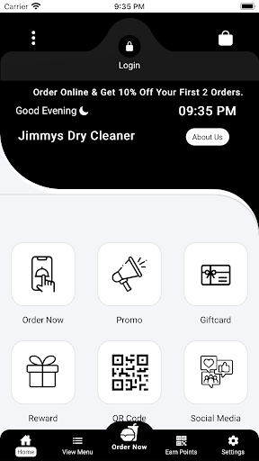 Android application Jimmys Dry Cleaner screenshort