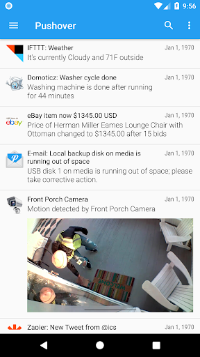 Android application Pushover screenshort