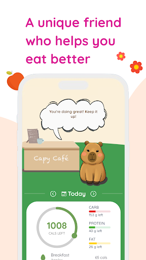 Screenshot of Capy Diet: Calorie Counter Pet