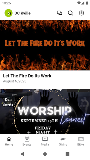 Android application Destination Church Kville screenshort