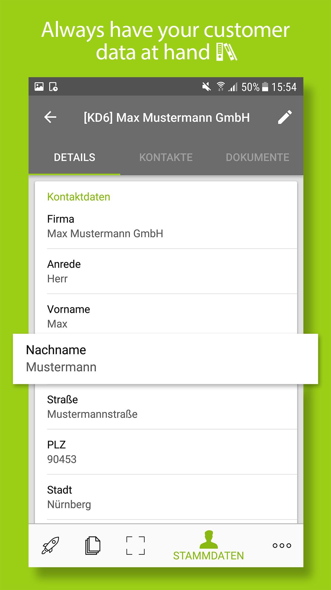 Android application Billomat screenshort