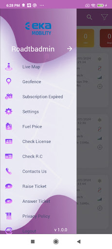 Android application EKATrack screenshort