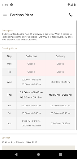 Parrinos Pizza Screen 3