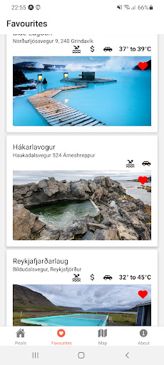 Android application Iceland HotSprings screenshort