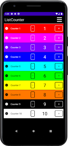 List Counter Screen 3
