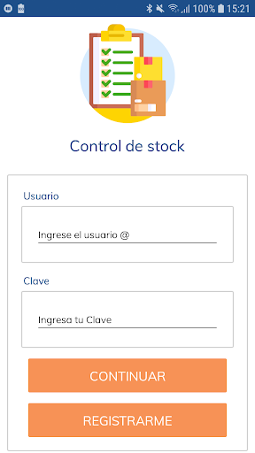 Android application Control de stock screenshort
