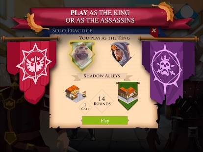 Schermata di King and Assassins: gioco da tavolo