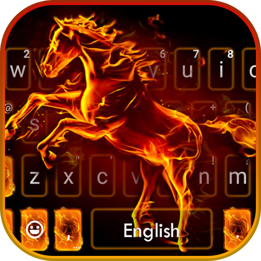 Flaming Fire Horse Theme  Icon