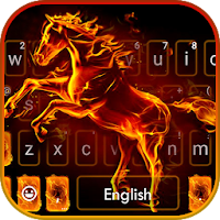 Тема для клавиатуры Flaming Fire Horse