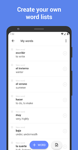 Screenshot of Learn Spanish with flashcards!