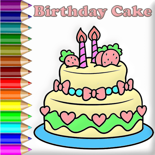 Birthday Cake Coloring logo
