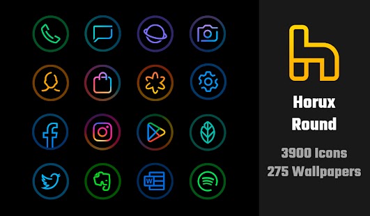 Horux - Icon Pack (Round) Schermata