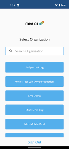 Android application Mist AI screenshort