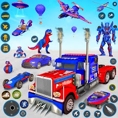 警察トラックロボットカーゲーム 3Dのおすすめ画像1