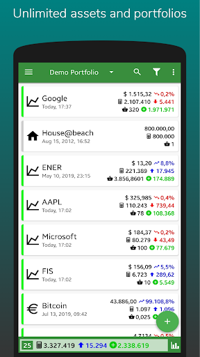 Android application InvestControl - Investments screenshort