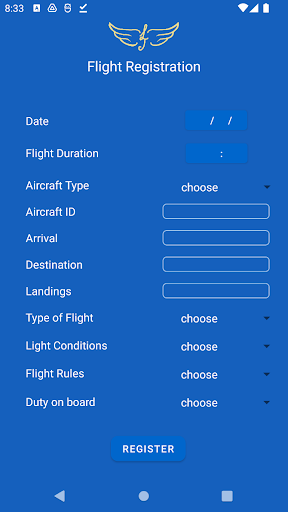 LogTracker - Flight records Screen 2