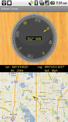 Android application Urban Scout screenshort