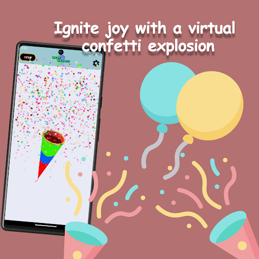 Android application Confetti cannon party popper screenshort