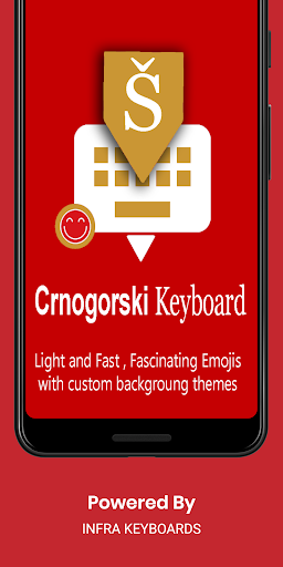 Android application Montenegrin Keyboard by Infra screenshort