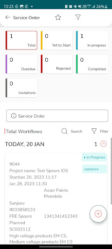 Android application ServicePulse-NXT screenshort