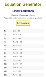 Algebra - Equation Generator - on Google