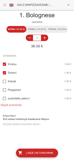 Kalevan Pizza Kebab Screen 3