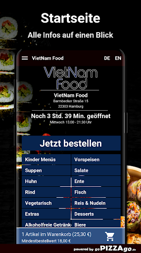VietNam Food Hamburg Screen 2