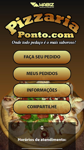 Android application Pizzaria Ponto.Com screenshort